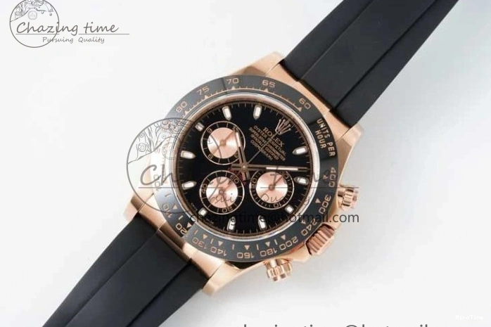 MiroTime 0506 Stretchable Daytona 116515 QF 1:1 Best Edition Black RG Dial on Oysterflex Rubber Strap SA 2273